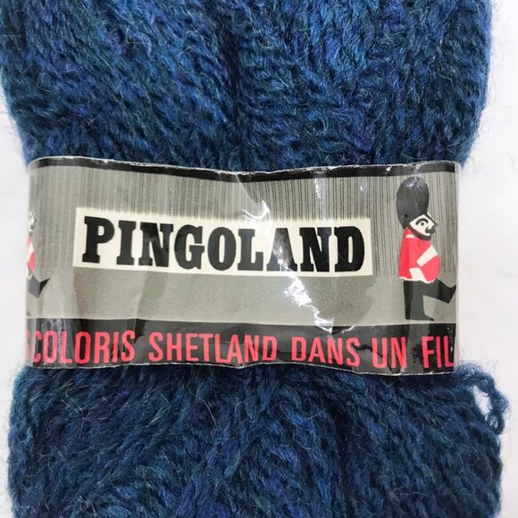 Vintage Pingouin yarn Pingoland Cadet Blue Wool Acrylic Blend 8 skein lot - Picture 2 of 4